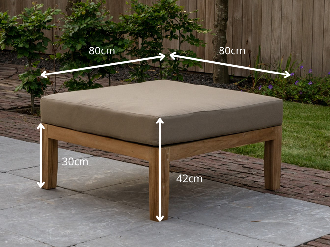 Polster für New Ibiza für Loungetisch 80x80cm -Sand