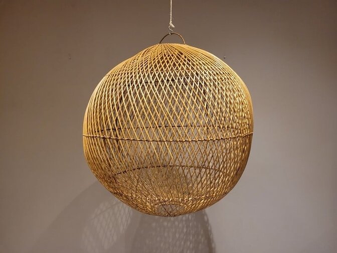 Lampenschirm-Kugel aus Weide 60 x 60 cm