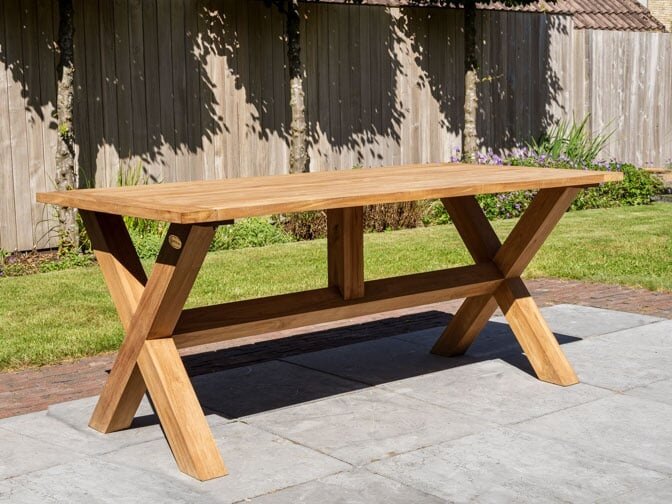 Gartenmöbelgarnitur Bari für 4 Personen mit Gartentisch 90 x 180 cm