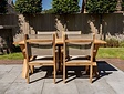 Gartenmöbelgarnitur Bari für 4 Personen mit Gartentisch 90 x 180 cm