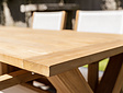 Gartenmöbelgarnitur Bari für 4 Personen mit Gartentisch 90 x 180 cm