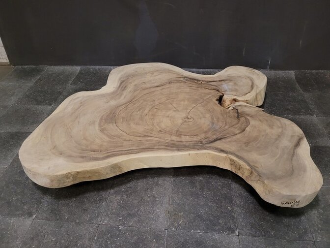 Runde Suar-Baumstammtischplatte 115/180 cm CA23-323