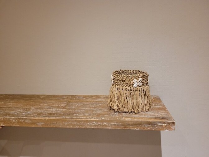 Teak-Schweberegal 210 x 25 x 3,5 cm – White Wash