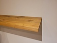 Teak-Schweberegal 210x25x3,5 cm – Natur
