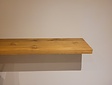 Teak-Schweberegal 160x25x3,5 cm – Natur