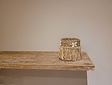 Schweberegal / Toilettenregal 110 x 25 x 3,5 cm Teak White Wash
