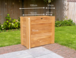 Teak-Pflanzkübel 50 x 100 x 90 cm