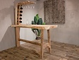 Stehtisch mit Glas und Flaschenhalter 60 x 200 cm