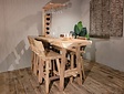Stehtisch mit Glas und Flaschenhalter 60 x 200 cm