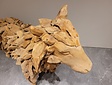 Stehende Schaf-Skulptur aus Treibholz