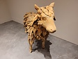 Stehende Schaf-Skulptur aus Treibholz
