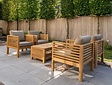 Loungeset Palermo mit Polstern 4 Personen Teak