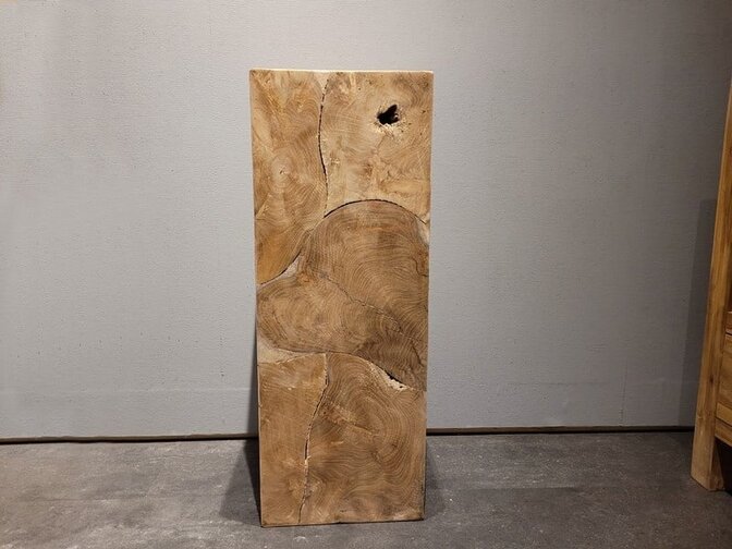 Teakholz-Würfel – Säule 30 x 30 x 100 cm – RI2311-04