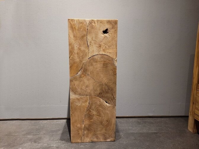 Teak-Holzkubus – Säule 30x30x80 cm – RI2311-03