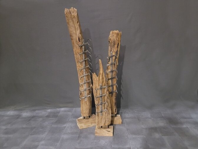Skulptur-Weinregal für 6 Flaschen
