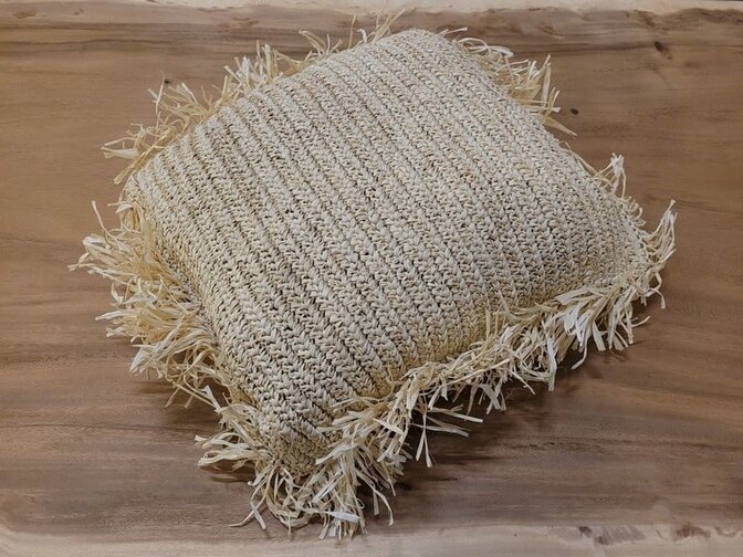 Korbkissen 50x50cm - Ibiza-Stil