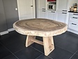 Holztischgestell für runden Baumstammtisch