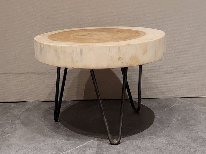Couchtisch mit Hairpins +/- Ø40/50 cm – Höhe 33 cm