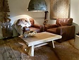 Baumstamm-Couchtisch 120 cm - Suar