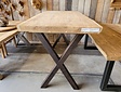 Teak-Baumstamm-Tischplatte 90x200 cm Outdoor
