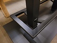 Stehtischbein mit Fußstütze 120x60x100cm - schwarz