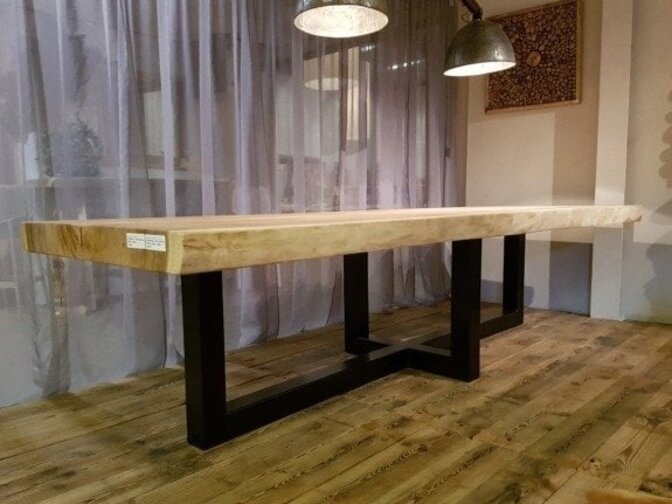 Langes U-Tischgestell 300 cm – Metall – mattschwarz