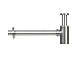Differnz-Siphon matt verchromt