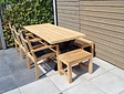 Teak-Baumstamm-Tischplatte für Outdoor 90 x 200 cm