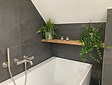 Teak-Wandregal/Toilettenregal 110 x 15 x 3,5 cm Teakholz natur