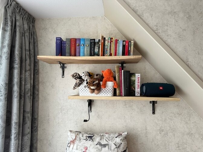 Suar-Schweberegal/Toilettenregal 80 x 15 x 3 cm