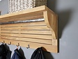 Teak-Wandgarderobe 130 cm - Natur
