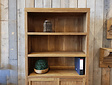 Teak-Bücherschrank 85×40×215 cm – Natur