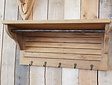 Wandgarderobe aus Teakholz 37 x 45 x 100 cm – Natural