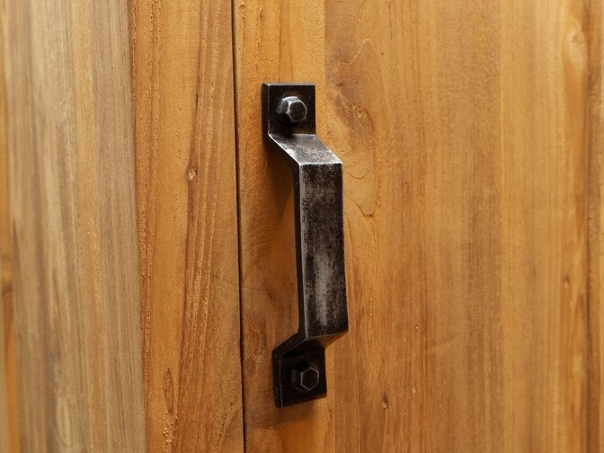 Badezimmerschrank 40x32x200cm - Natur - 1 Tür