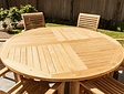 Teak-Gartenset Toscane 135 mit 4 stapelbaren Stühlen