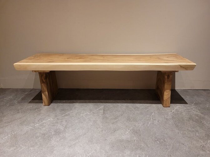 Baumstamm-Sitzbank für drei Personen 160 cm – Suar