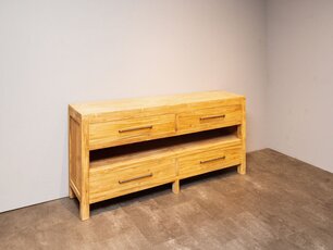 Teak-Badezimmerschrank 180 x 45 x 85 cm – Natur