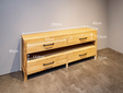 Teak-Badezimmerschrank 200x45x85 cm – White Wash