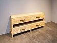 Teak-Badezimmerwaschtisch 180x45x85 cm - White Wash