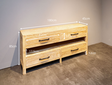 Teak-Badezimmerwaschtisch 180x45x85 cm - White Wash