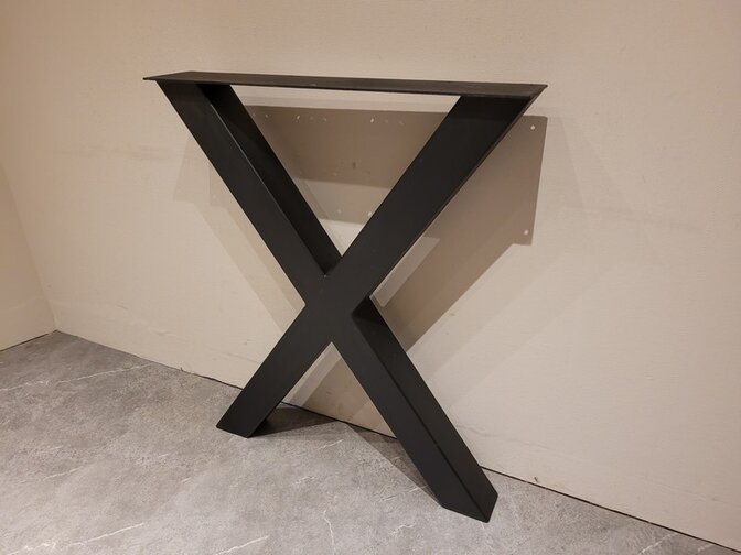 Metallene X-Bartischbeine  100 cm hoch