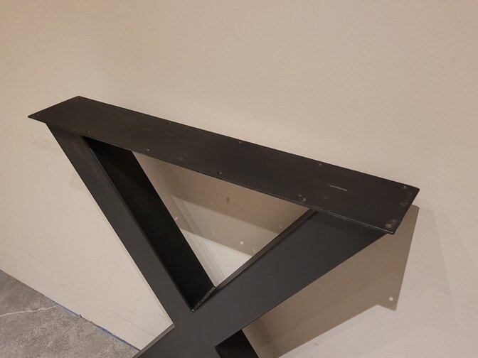 Metallene X-Bartischbeine  100 cm hoch
