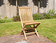 Teak-Gartenmöbelgarnitur Toscane 115 mit 4 Klappstühlen Alba