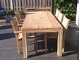 Teak-Gartentisch Napoli 240 cm mit 6 Stühlen Torino Batyline