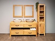 Badmöbel-Set inkl. Schrank White Wash & Waschbecken160 cm