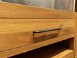 Teak-Badmöbel-Set 110 cm naturfarben inkl. Spiegel und Waschbecken
