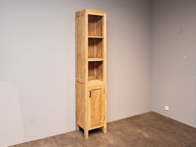 Teak-Badezimmerschrank 40x35x200 cm – Natur
