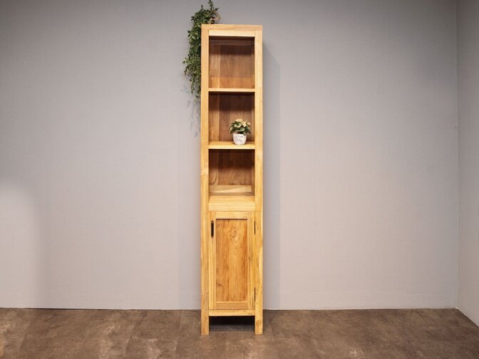 Teak-Badezimmerschrank 40x35x200 cm – Natur