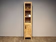 Teak-Badezimmerschrank 40x35x200 cm – White Wash