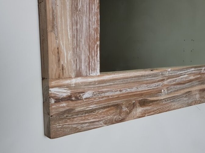 Spiegel 128 x 85 x 12 cm White Wash – Teak